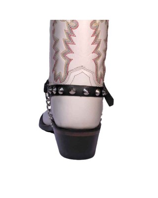 Boot Straps - Conical Stud Black - Thin