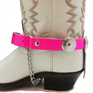 Boot Straps- Back Fringe Magenta - Wide