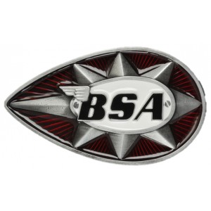 Belt Buckle - BSA Teardrop Star Red/White