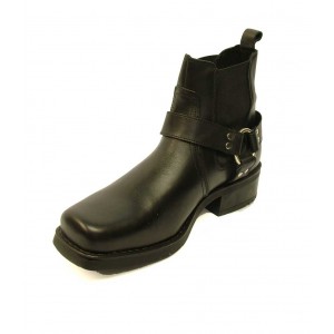 Woodland - Harley Men's Harness Cowboy Boot Black Woodland - Harley Men's Harness Cowboy Boot Black