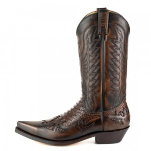 Mayura 1935 2 Tone Brown / Dark Brown Snakeskin