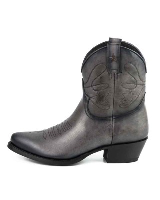 Mayura 2374 Gris Ladies Cowboy Ankle Boots
