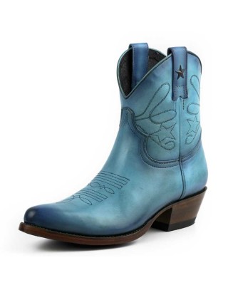Mayura 2374 Turquoise Ladies Cowboy Ankle Boots