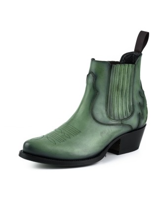 Mayura 2487 Marilyn Green Ladies Cowboy Ankle Boots