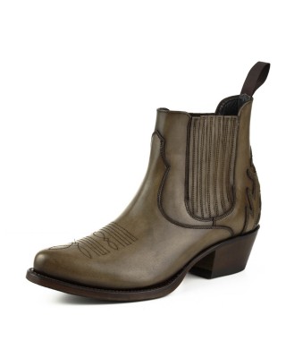 Mayura 2487 Marilyn Taupe Ladies Cowboy Ankle Boots