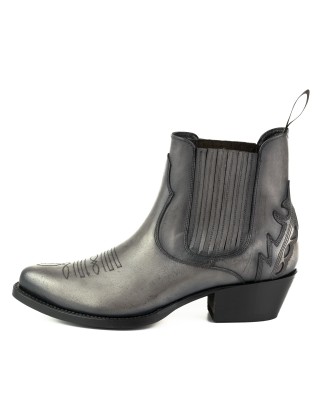 Mayura 2487 Marilyn Gris Ladies Cowboy Ankle Boots