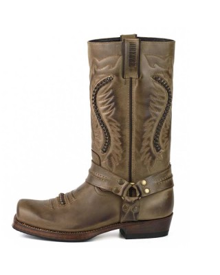 Mayura 002 Cowboy Biker Boot Brown