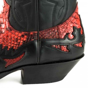 Mayura 1935 Black / Red Genuine Snakeskin