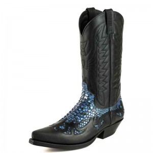 Mayura 1935 Black / Blue Genuine Snakeskin