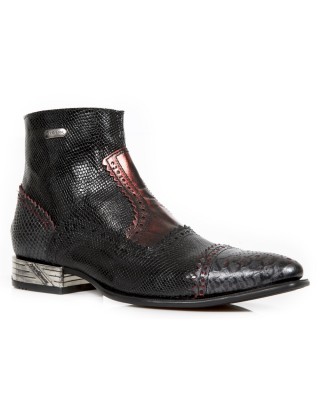 New Rock - M.NW133-S7 - Piton Faux Snakeskin Cowboy Boots