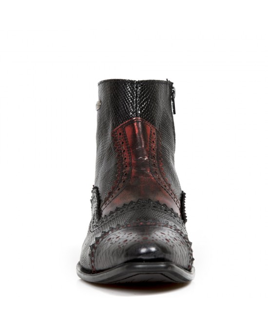 New Rock - M.NW133-S7 - Piton Faux Snakeskin Cowboy Boots