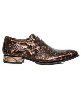 New Rock - M.NW228-S23 Bronze Floral Shoes