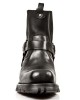 New Rock - M.7605-S1 - Black Leather Ankle Biker Boots