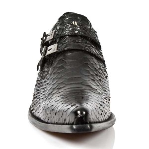 New Rock - M.2246-S21 Faux Snakeskin Shoes