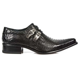 New Rock - M.2246-S21 Faux Snakeskin Shoes