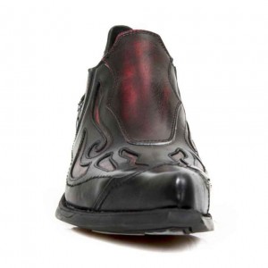 New Rock - M.WST075-C3 - Red and Black Dallas Shoes