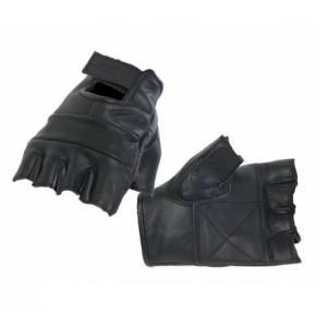 Plain Fingerless Leather Gloves