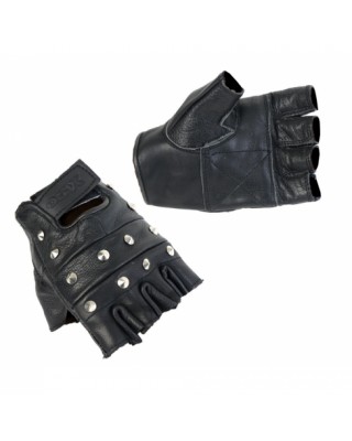  Conical Studded Leather Fingerless Gloves