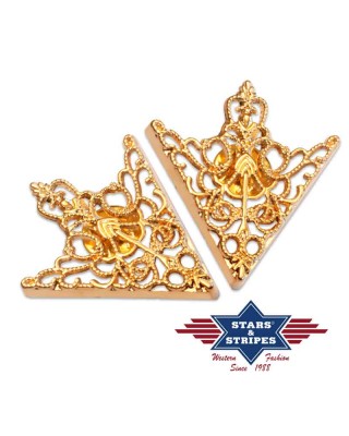 Stars & Stripes - Collar Tip Brass