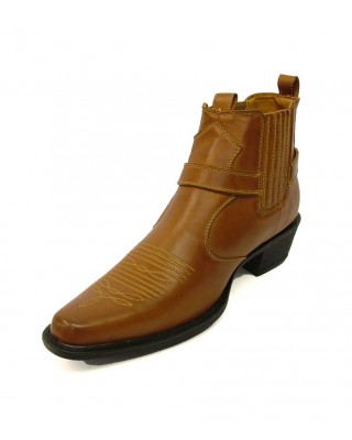 U.S.Brass - Eastwood Men's Ankle Cowboy Boot Brown