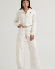 Wrangler - Lainey Wilson - Pleated Tour White Denim Blouse 