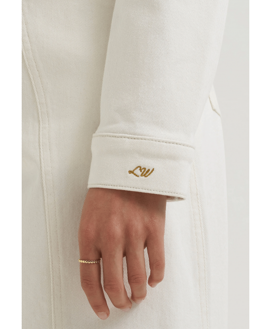 Wrangler - Lainey Wilson - Pleated Tour White Denim Blouse 