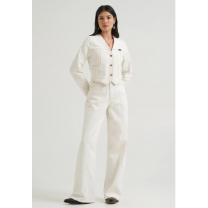 Wrangler - Lainey Wilson Tour Barrel High Rise Denim Jeans - Pearl White